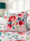 Dreams & Drapes red poppy velvet cushion 43cm, UK version