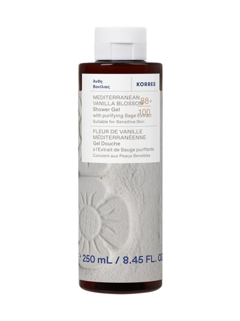 Korres Mediterranean Vanilla shower gel 250ml, imported from the UK