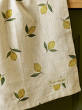 Sophie Allport Natural Lemons linen tea towel, UK version