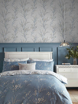 Next Laura Ashley Seaspray Pussy Willow A4 Wallpaper Sample- Buy online at McGrocer
