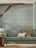 Laura Ashley wallpaper sample Magnolia Grove Pale Eau de Nil A4, imported from the UK