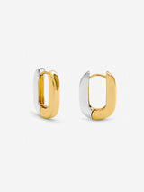 Next Inicio Metallic Rectangular Hoop Earrings- Buy online at McGrocer