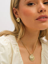 Next Inicio Gold Tone Statement Shell Earrings- Buy online at McGrocer