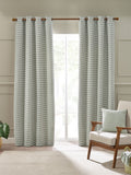 Catherine Lansfield sage green textured stab stitch curtains (British brand)