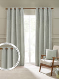 Catherine Lansfield sage green textured stab stitch curtains (British brand)