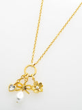 Ted Baker pearl and crystal multi pendant necklace 36cm - British product