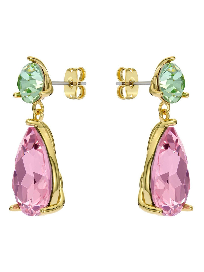 Ted Baker green and pink crystal teardrop earrings, UK version