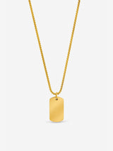 Next Inicio Gold Tone Waterproof Dog Tag Necklace- Buy online at McGrocer