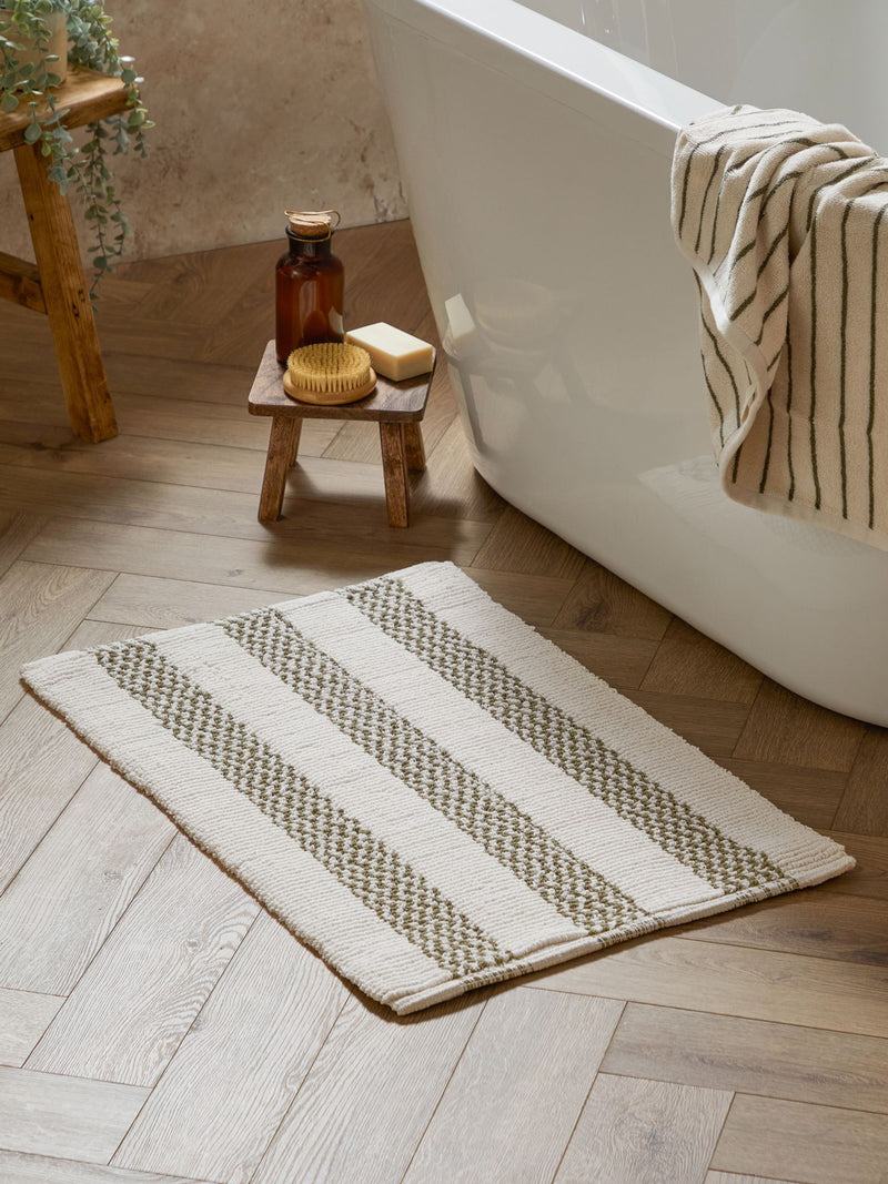Yard Olive Hebden woven bath mat 50x80 - British product