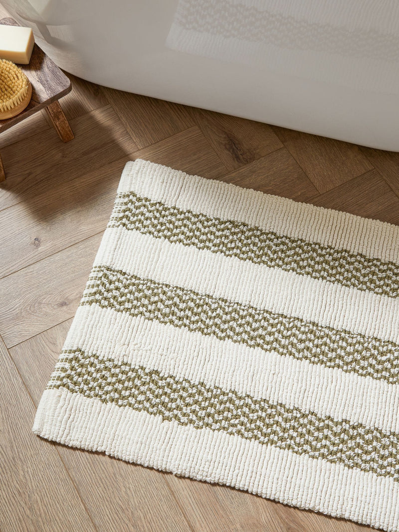 Yard Olive Hebden woven bath mat 50x80 - British product