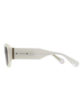 AllSaints oversized oval sunglasses crème frame brown lenses (British brand)