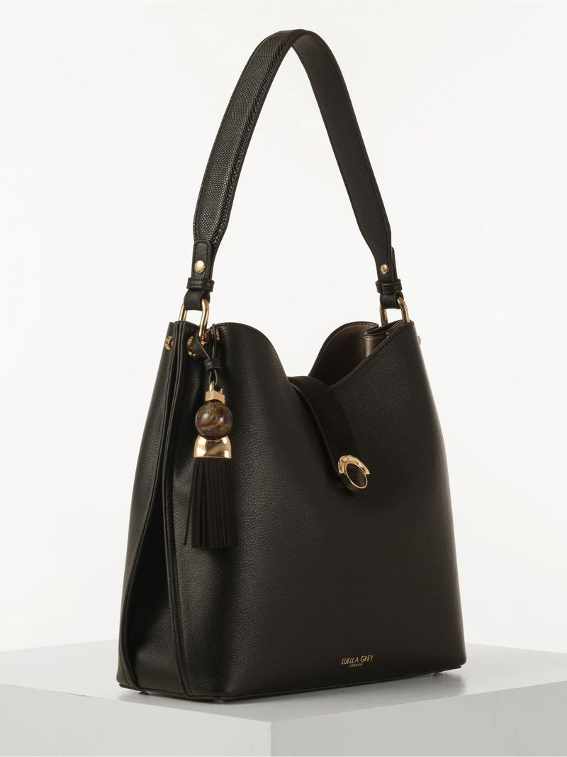 Luella Grey Andrea black hobo tote bag (British brand)