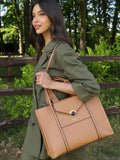 Luella Grey brown Darcy laptop tote bag (British brand)