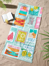 Next Catherine Lansfield Green Sardines Cotton Beach Towel 76x160cm- Buy online at McGrocer