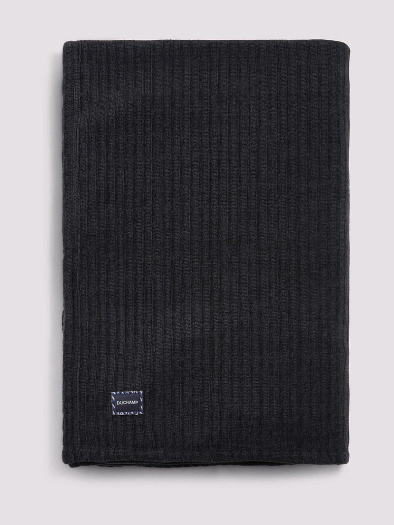 Duchamp Gray Pinstripe fleece throw (British brand)