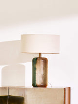 Next Oliver Bonas Green Clara Large Stripe Table Lamp & Shade- Buy online at McGrocer