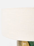 Oliver Bonas Clara green striped table lamp and shade - British product