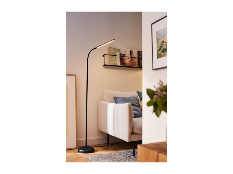 LED floor lamp with gooseneck and touch dimmer, imported from the UK