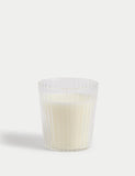 Garden primrose scented candle in ridged glass jar - British product
