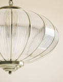 Gemball glass ribbed pendant light (British brand)