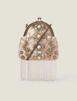 M&S Monsoon Gemstone Embellished Tassel Purse- Buy online at McGrocer