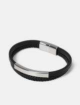 M&S Genuine Leather Double Row Bracelet- Buy online at McGrocer