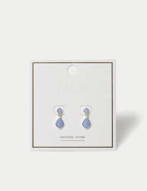 Gifting Blue Lace Agate Detail Earrings