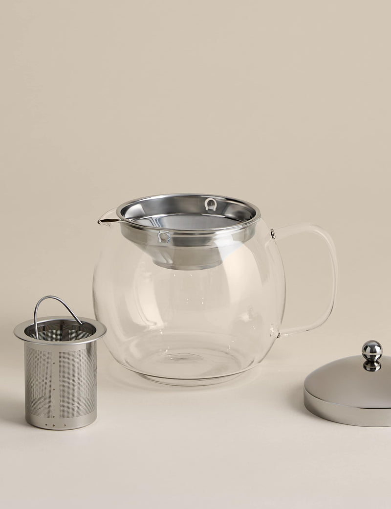 Glass infuser teapot 1.5L (British brand)
