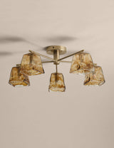 M&S Glass 5-Light Flush Ceiling Light- Buy online at McGrocer