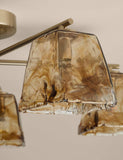 Glass 5-light flush ceiling light 58 cm, imported from the UK