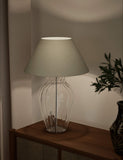 Glass fluted table lamp 54cm (British brand)