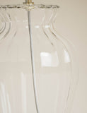 Glass fluted table lamp 54cm (British brand)