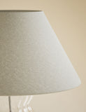 Glass fluted table lamp 54cm (British brand)