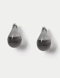 Autograph glass hoop earrings stainless steel, imported from the UK