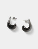 Autograph glass hoop earrings stainless steel, imported from the UK