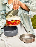 Black+Blum glass lunch bowl with wood fibre base, UK version