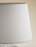 Glass table lamp with tapered shade 30 cm tall (British brand)