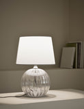 Glass table lamp with tapered shade 30 cm tall (British brand)