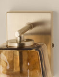 Glass wall light with hand-blown ombré shade, imported from the UK