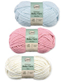 Glitter yarn with knitting pattern in five colours, UK version