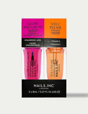 Nails.INC Glow And Grow X Vit C Please Nail Treatment Duo Miniature