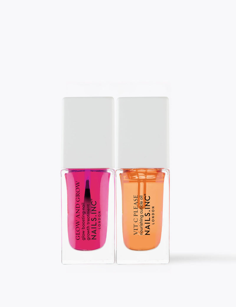 Nails.INC Glow and Grow vitamin C nail treatment duo miniature, UK version