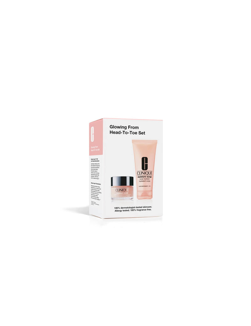 Clinique gift set with Moisture Surge 100H and body hydrator (British brand)