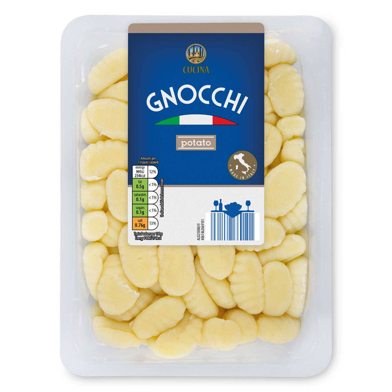 Gnocchi 500g made from 70% mashed potato, UK version