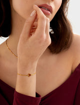 M&S Katie Loxton Gold Coated Enamel Heart Waterproof Bracelet- Buy online at McGrocer