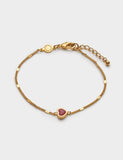 Katie Loxton gold coated enamel heart bracelet 30mm, UK version