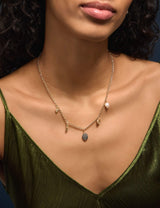 M&S Accessorize Gold Plated Charm Necklace- Buy online at McGrocer