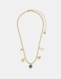 Accessorize gold plated charm necklace 41cm, imported from the UK