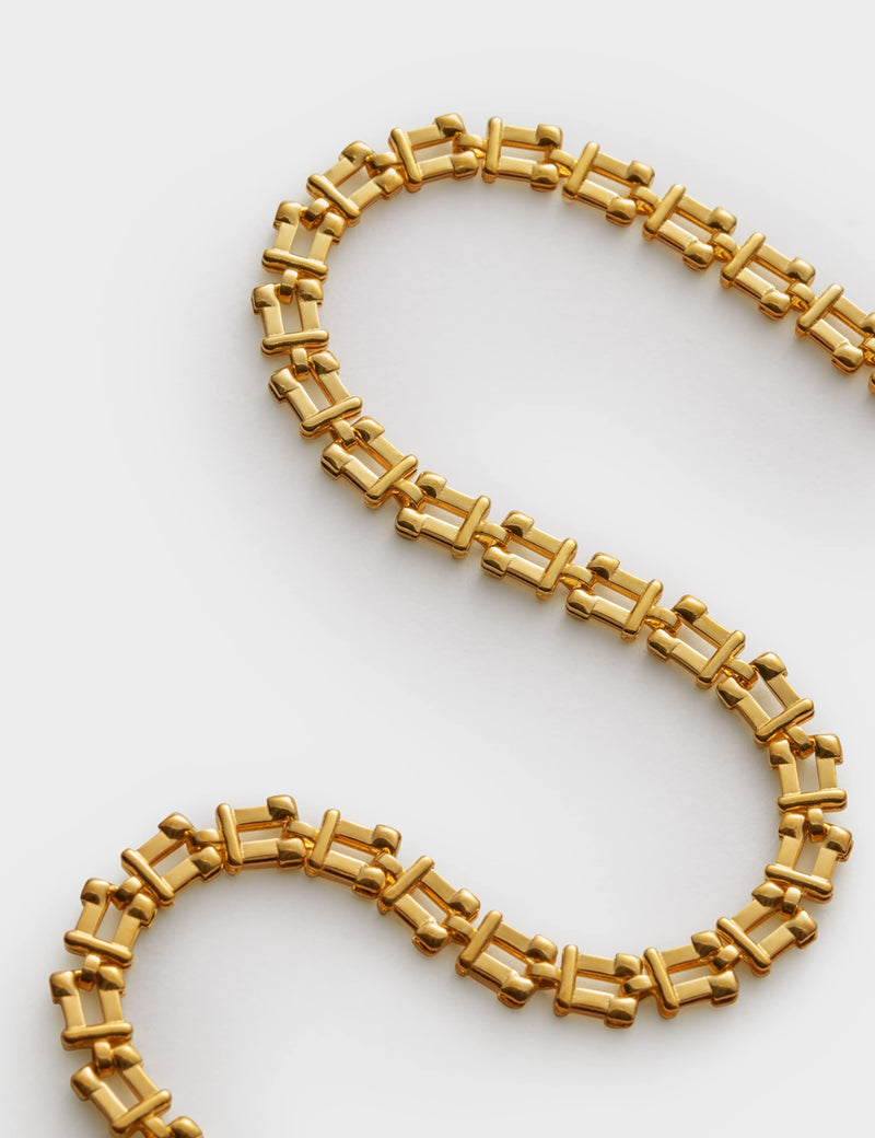 Katie Loxton gold plated Grecian link necklace - British product