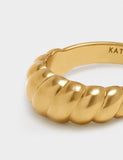 Katie Loxton gold-plated twist waterproof ring - British product